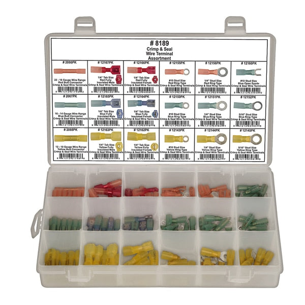 Crimp Wire Terminal Assortment, 124 pcs.