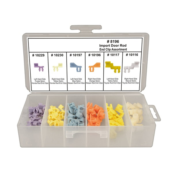 Import Door Rod End Assortment, 52 PCS