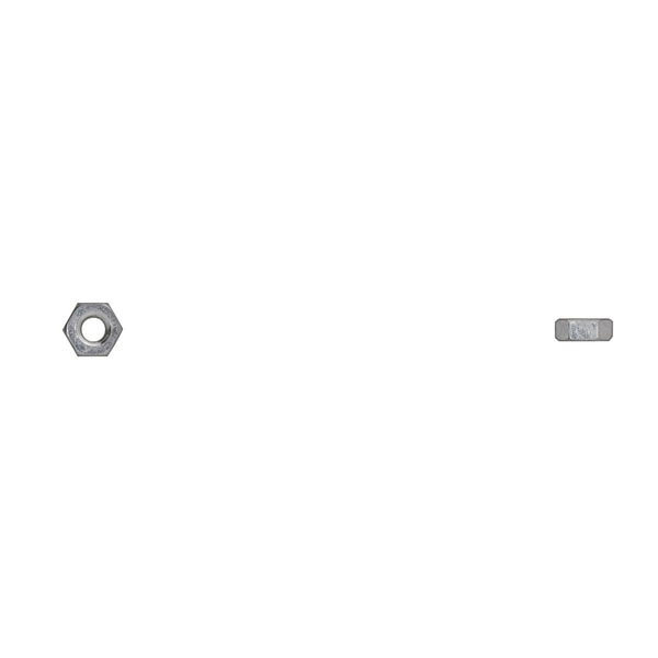 Hex Nut, M4-0.70, Steel, Class 8, Bright Zinc Plated