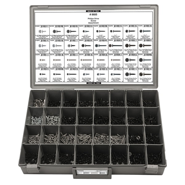Phillips Screw Assortment, 880 PCS