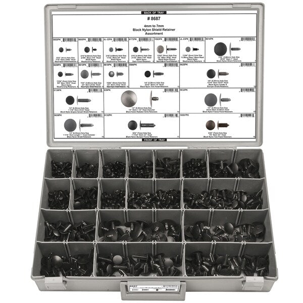Nylon Retainer Assortment, 575 pcs.
