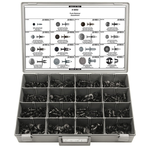 Push Retainer Assortment, 345 pcs.