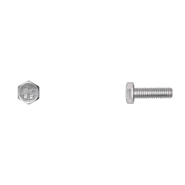 Class 8.8, M6-1.00 Hex Head Cap Screw, Zinc Plated Steel, 20 mm L