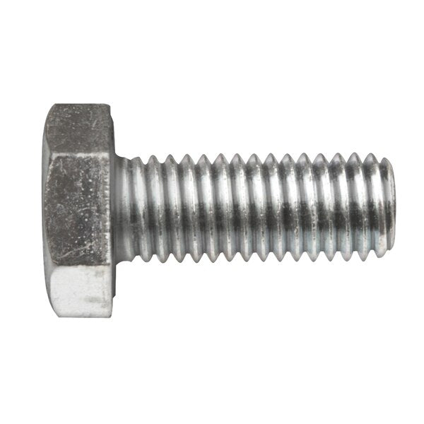 Class 8.8, M10-1.50 Hex Head Cap Screw, Bright Zinc Plated Steel, 25 mm L