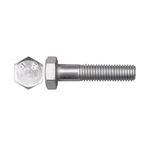 Class 8.8, M10-1.50 Hex Head Cap Screw, Zinc Plated Steel, 45 mm L