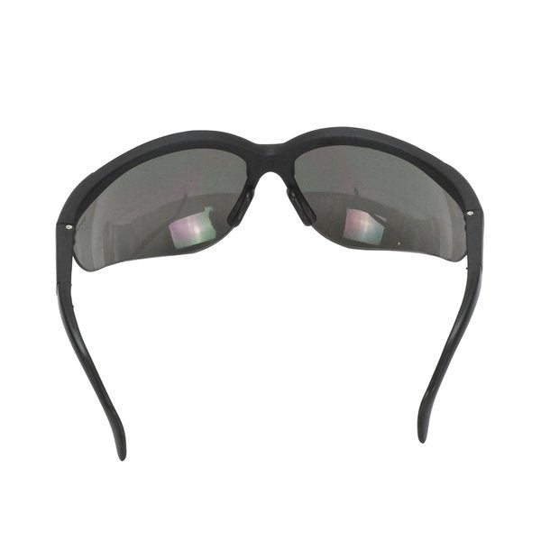 Safety Glasses, Wraparound Smoke Polycarbonate Lens, Uncoated