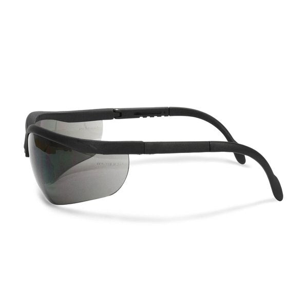 Safety Glasses, Wraparound Smoke Polycarbonate Lens, Uncoated