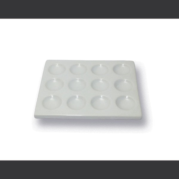 Spot Plate, Porcelain, 12 Wells