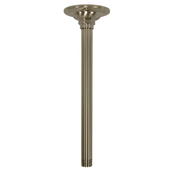 Shower Arms and Flange, Brushed Nickel, Ceiling Mount