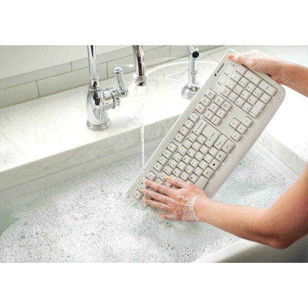 Keyboard. Antimicrobial. White