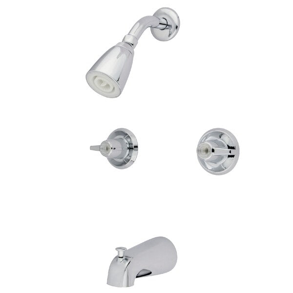Tub and Shower Faucet, Polished Chrome, Wall Mount