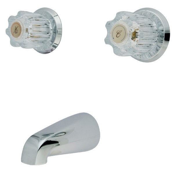 Tub and Shower Faucet, Polished Chrome, Wall Mount