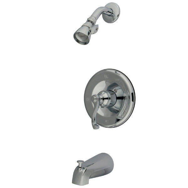 Tub and Shower Faucet, Polished Chrome, Wall Mount