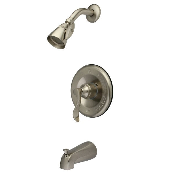 Tub and Shower Faucet, Brushed Nickel, Wall Mount