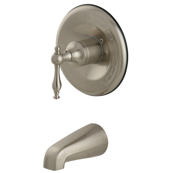 Tub and Shower Faucet, Brushed Nickel, Wall Mount