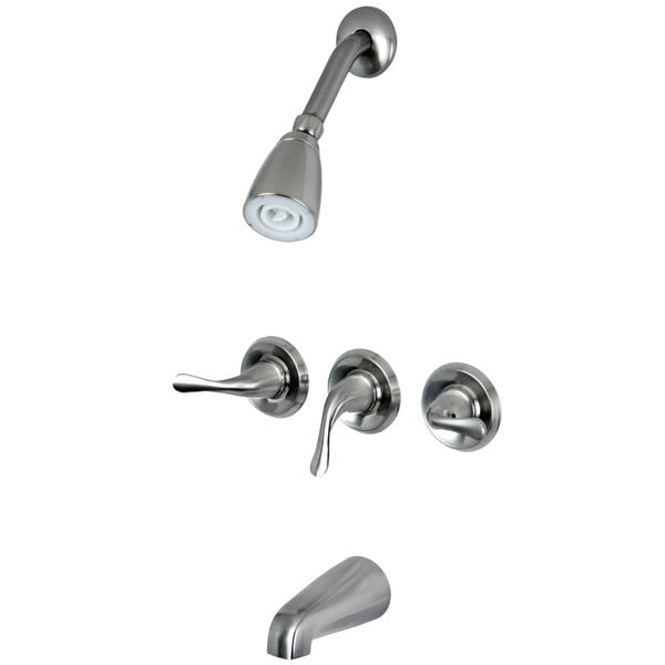 Tub and Shower Faucet, Brushed Nickel, Wall Mount