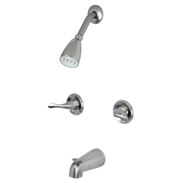 Tub and Shower Faucet, Brushed Nickel, Wall Mount