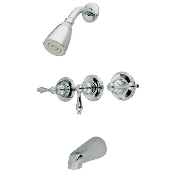 Tub and Shower Faucet, Polished Chrome, Wall Mount
