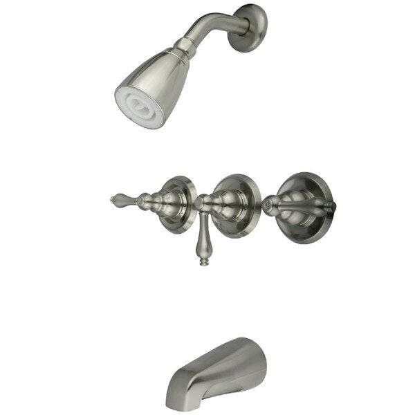 Tub and Shower Faucet, Brushed Nickel, Wall Mount