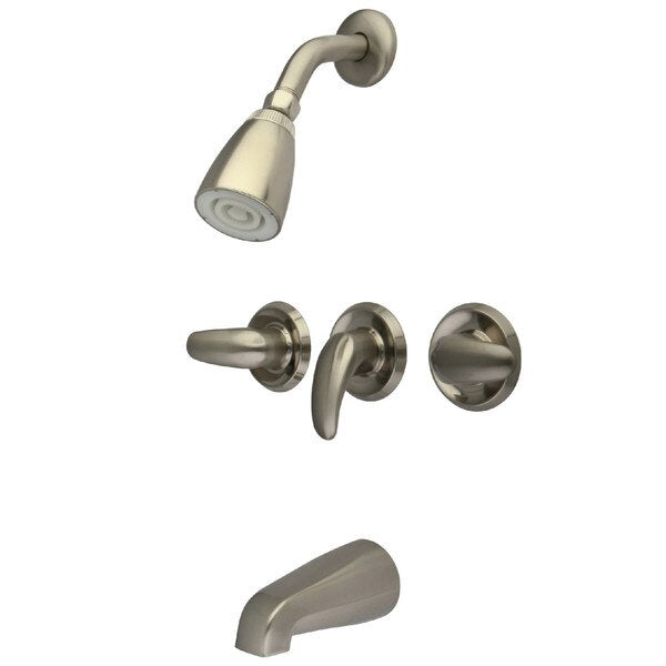 Tub and Shower Faucet, Brushed Nickel, Wall Mount