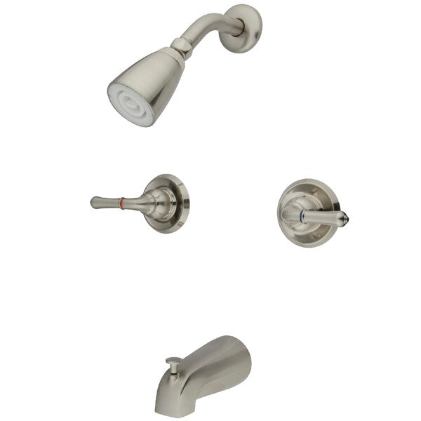 Tub and Shower Faucet, Brushed Nickel, Wall Mount
