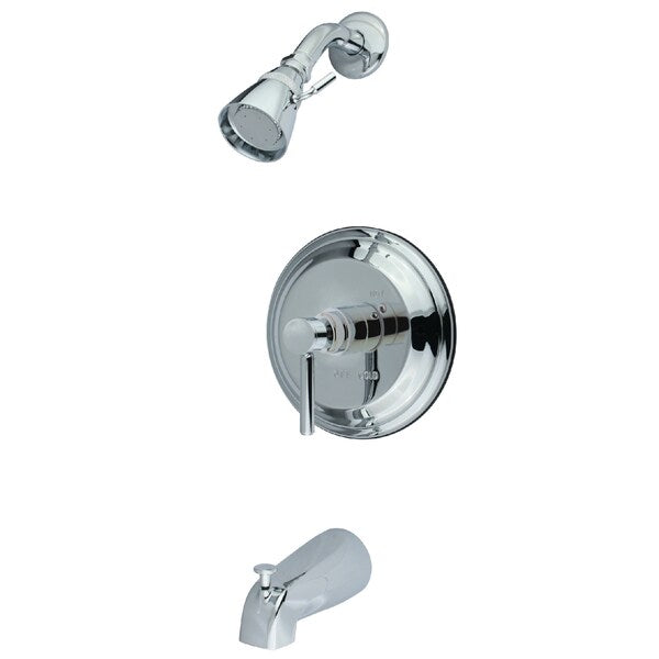 Tub and Shower Faucet, Polished Chrome, Wall Mount