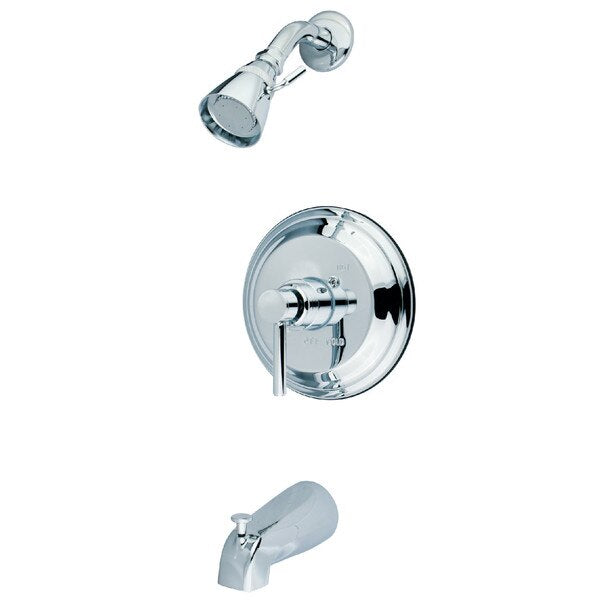 Tub and Shower Faucet, Polished Chrome, Wall Mount