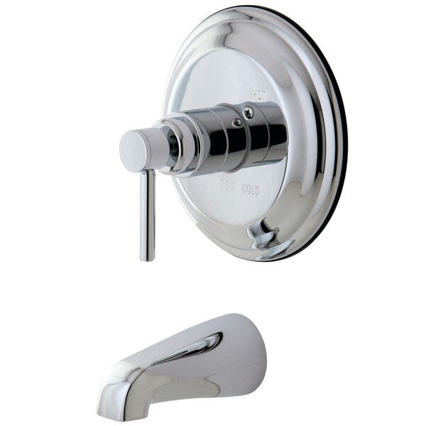 Tub and Shower Faucet, Polished Chrome, Wall Mount