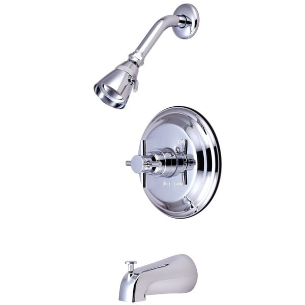 Tub and Shower Faucet, Polished Chrome, Wall Mount