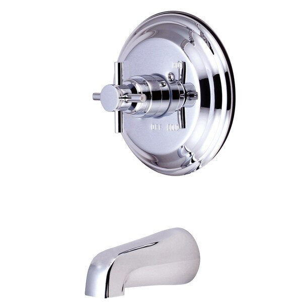 Tub and Shower Faucet, Polished Chrome, Wall Mount
