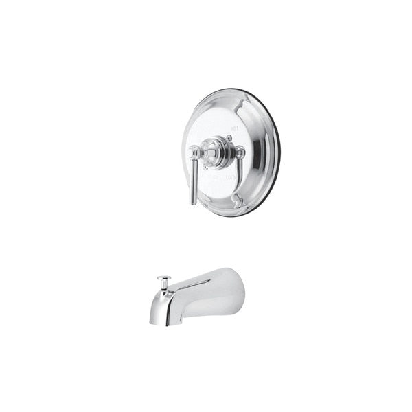 Tub and Shower Faucet, Polished Chrome, Wall Mount