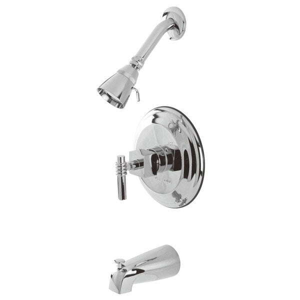 Tub and Shower Faucet, Polished Chrome, Wall Mount