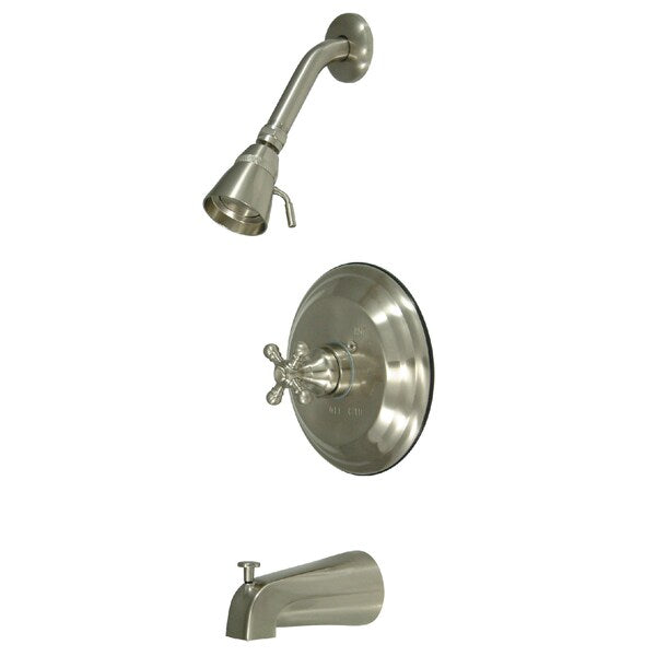 Tub and Shower Faucet, Brushed Nickel, Wall Mount