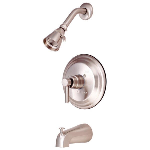 Tub and Shower Faucet, Brushed Nickel, Wall Mount