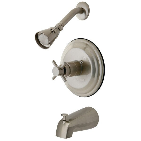Tub and Shower Faucet, Brushed Nickel, Wall Mount