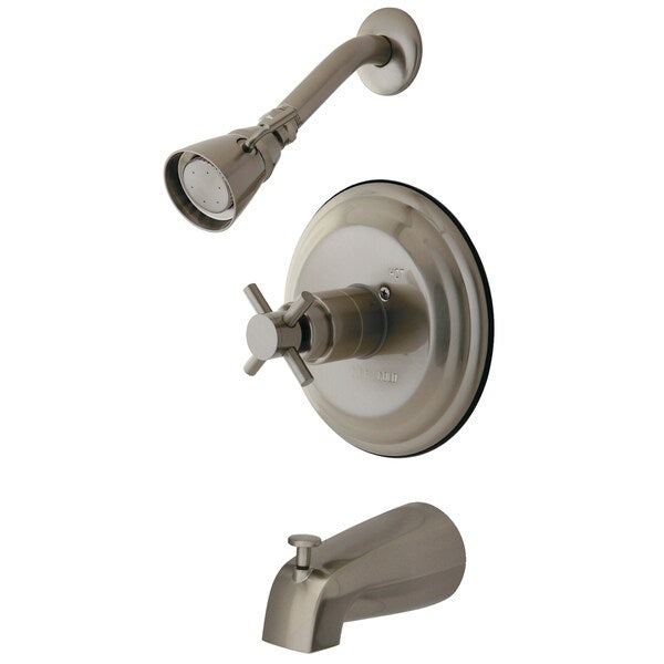Tub and Shower Faucet, Brushed Nickel, Wall Mount