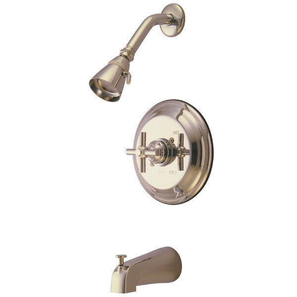 Tub and Shower Faucet, Brushed Nickel, Wall Mount