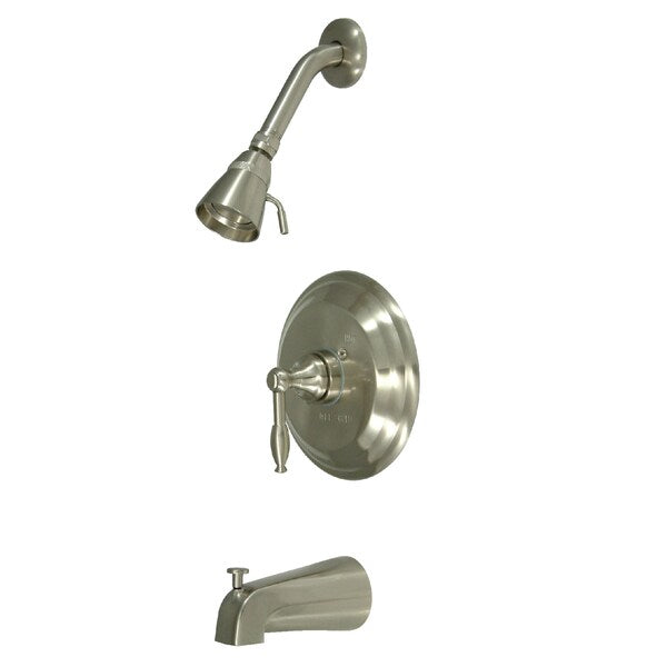 Tub and Shower Faucet, Brushed Nickel, Wall Mount