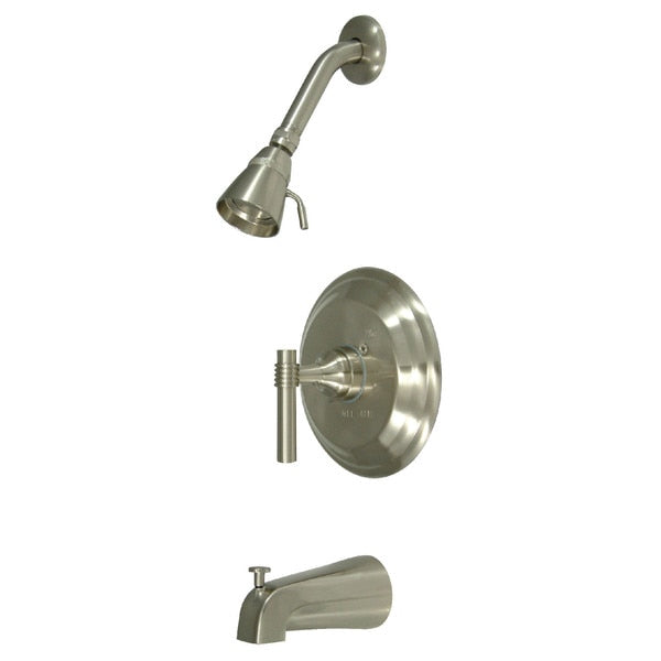 Tub and Shower Faucet, Brushed Nickel, Wall Mount