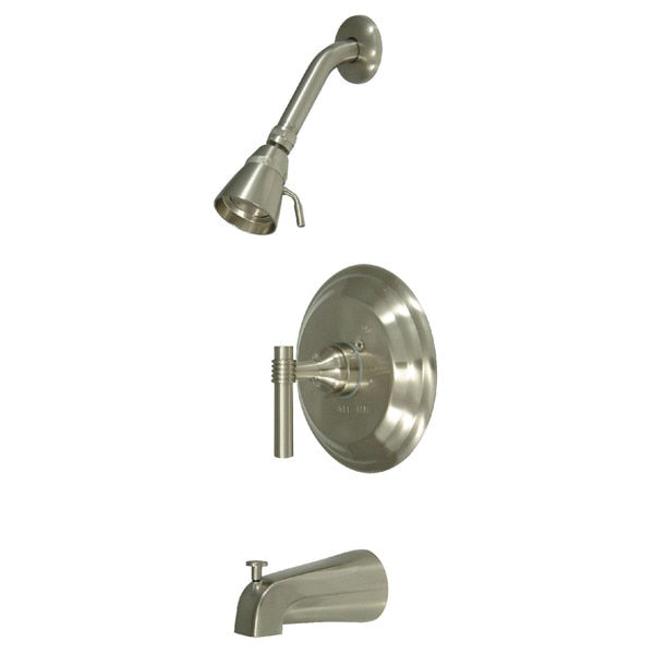 Tub and Shower Faucet, Brushed Nickel, Wall Mount