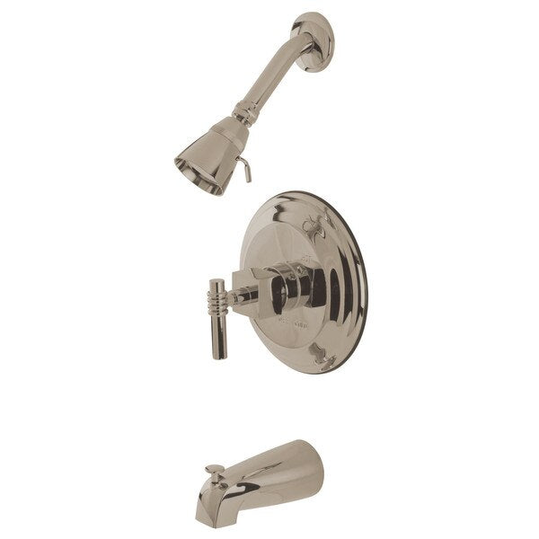 Tub and Shower Faucet, Brushed Nickel, Wall Mount
