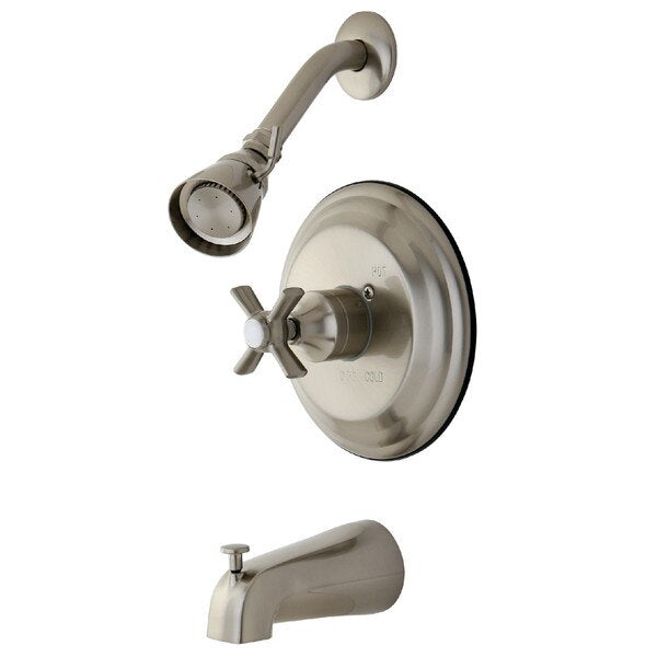 Tub and Shower Faucet, Brushed Nickel, Wall Mount