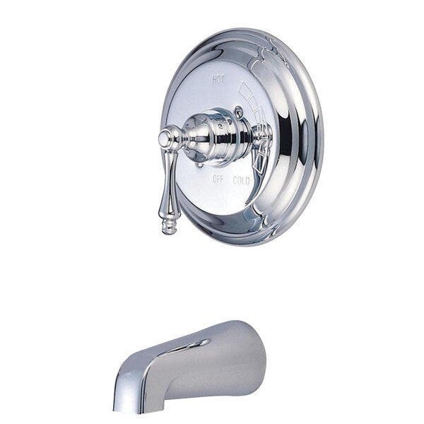 Tub and Shower Faucet, Polished Chrome, Wall Mount