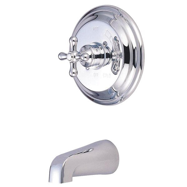Tub and Shower Faucet, Polished Chrome, Wall Mount
