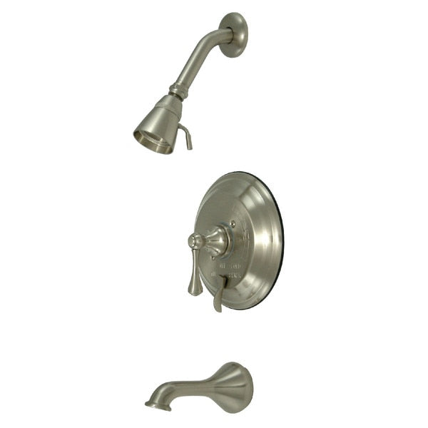 Tub and Shower Faucet, Brushed Nickel, Wall Mount