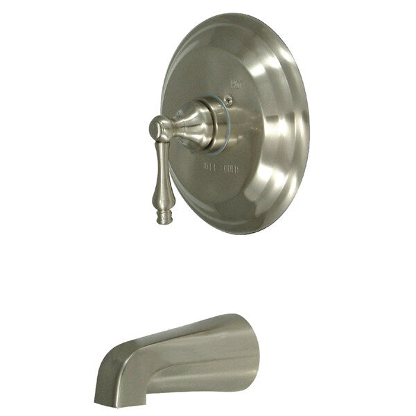Tub and Shower Faucet, Brushed Nickel, Wall Mount