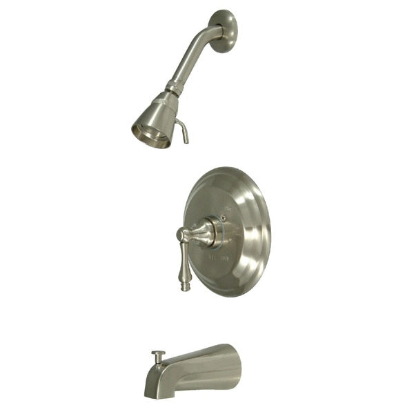 Tub and Shower Faucet, Brushed Nickel, Wall Mount