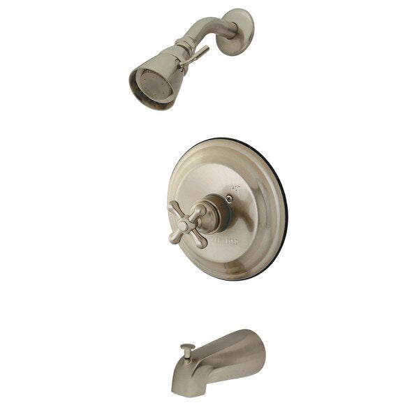 Tub and Shower Faucet, Brushed Nickel, Wall Mount