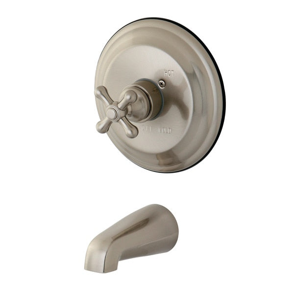Tub and Shower Faucet, Brushed Nickel, Wall Mount