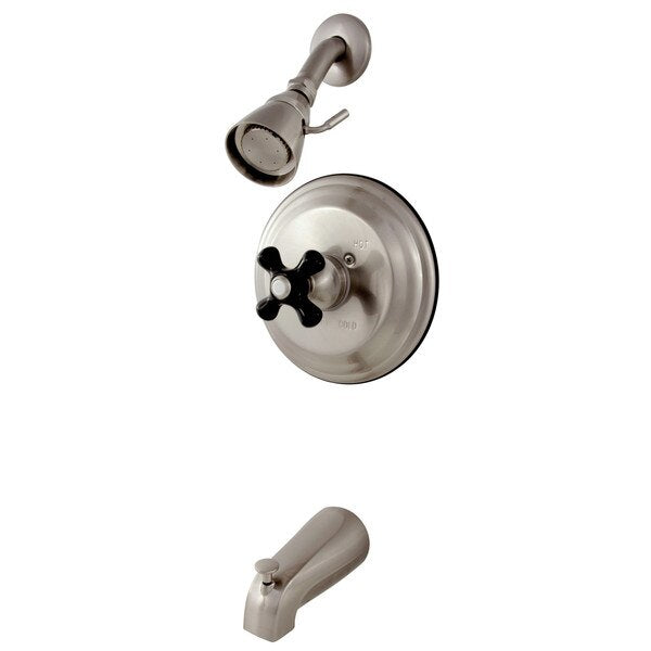 Tub and Shower Faucet, Brushed Nickel, Wall Mount